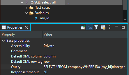 SQL project transaction variables
