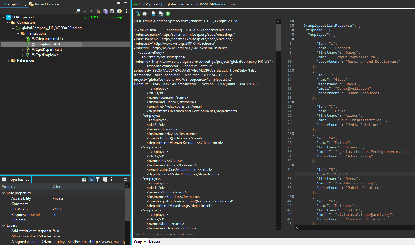 SOAP Web Service transaction execute