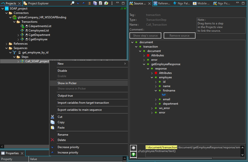 Step Call Transaction Source Picker