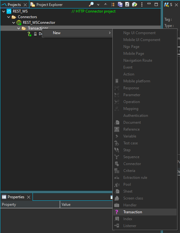 New REST transaction