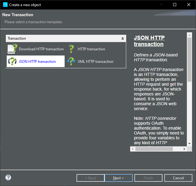 New REST transaction type