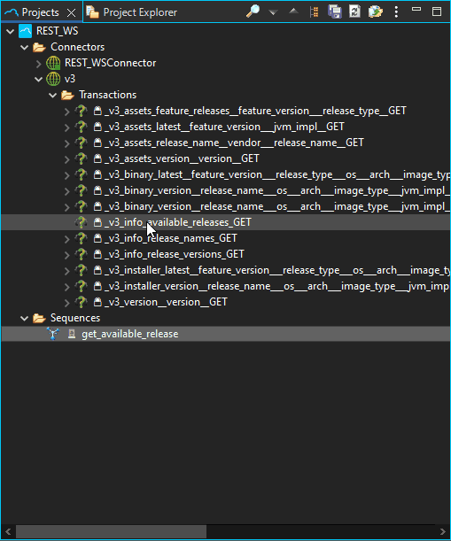REST call transaction step