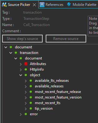 REST transaction updated schema